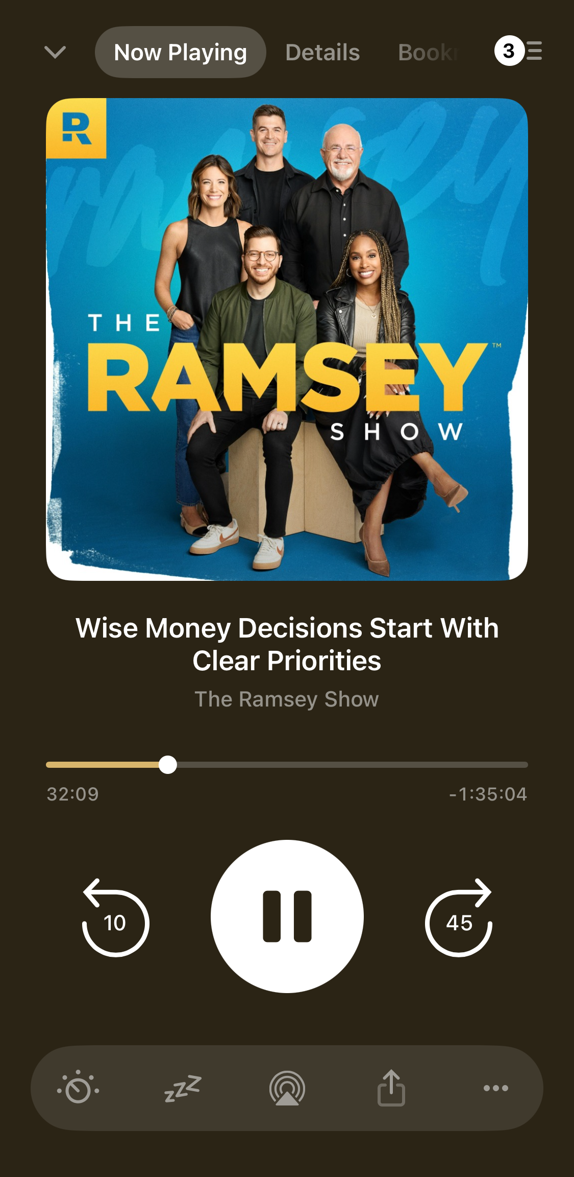 Pocket Casts Now Playing screen on iOS
